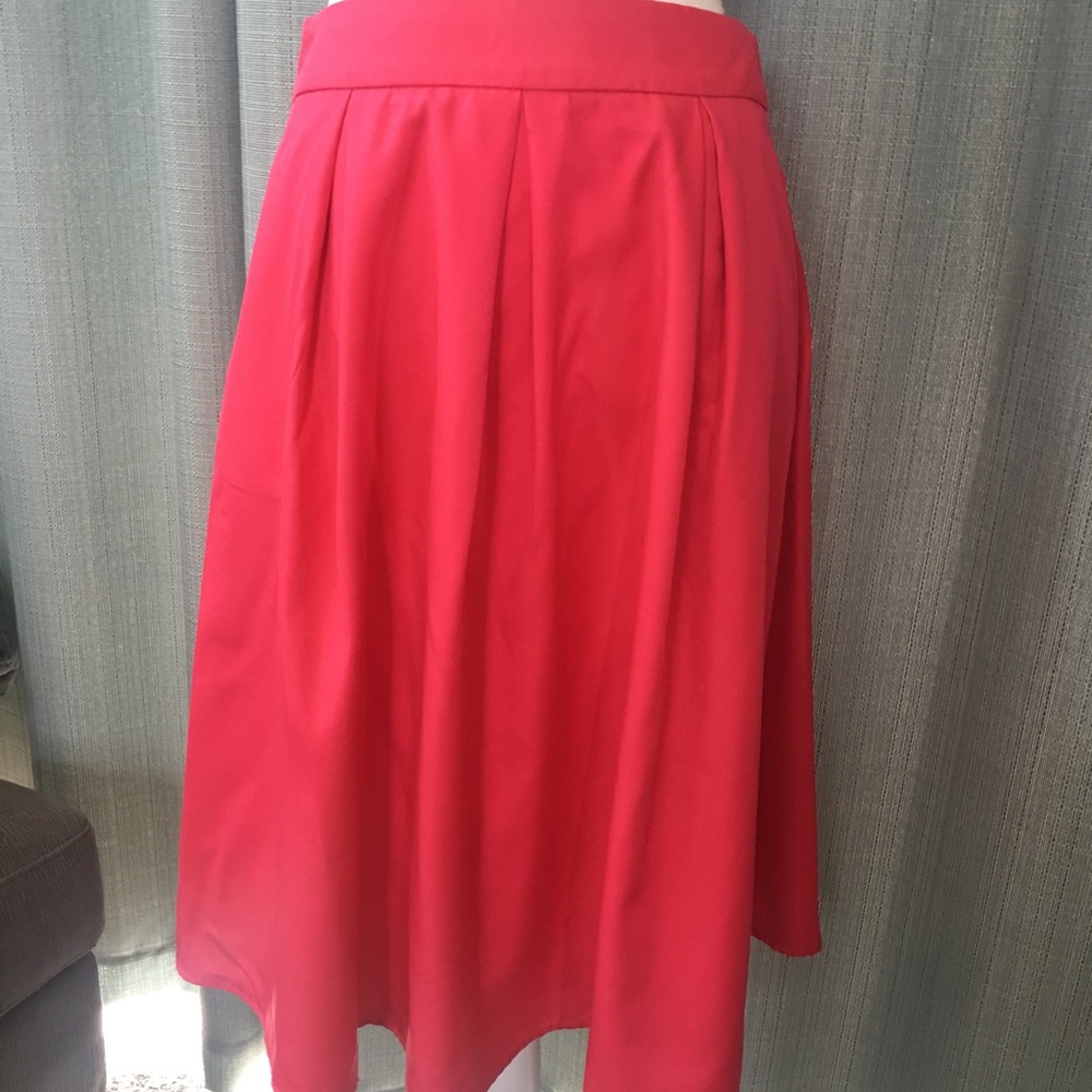 🎁🦃YIGE hot pink Pleated Flare Skirt